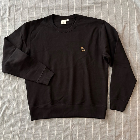 OVO Black Crew Neck Sweater with Gold Logo - Picture 2 of 16